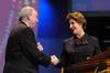 10/19/10 - Dr. David S. Dockery, president of Union University, thanks Laura Bush, former first lady of the United States, for speaking at the 13th annual Scholarship Banquet.