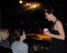 Joy Williams of The Civil Wars talks with Shea Wingate, freshman, before she performs with the band in Barefoots Joe.  - Photo by Victoria Stargel