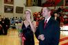 Brooke Laws, senior athletic training major, waves during the presentation of the homecoming court.  - Photo by Deanna Santangelo