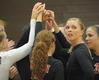 10/301/10 - Emmie Moroski and the Lady Bulldog volleyball team get ready to go back on the court after a timeout. 