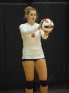 10/301/10 - Kelsey Duling prepares to serve the ball.