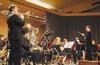 Union's Symphonic Band performs "Satchmo!" during Fall Concert as Jan Warren, instructor of symphonic band conducts. - Photo by Victoria Stargel