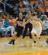 11/311/10 - Kayla Hudson works the ball around Lady Vol Sydney Smallbone during the exhibition game played in Knoxville.
