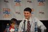 Mark Campbell, head women's basketball coach, talks to the press after the exhibition game against the Lady Vols. - Photo by Morris Abernathy