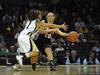 11/313/10 - Kayla Hudson works the ball into the paint in the exhibition game against Vanderbilt's Lady Commodores.