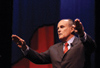 Former New York City Mayor Rudolph Giuliani addresses the crowd at the 2003 Scholarship Banquet. - Photo by Justin Veneman