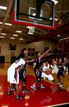 11/19/10 - Hope Adams goes in towards the basket for a lay-up during the 2nd round game of the Rotary Classic against Azusa Pacific University. The Lady Bulldogs won the game 61-50.