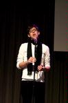 Joseph Lindamood, sophomore music major, sings during chapel. - Photo by Deanna Santangelo