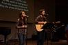 TJ Hester, junior philosophy major, and the worship band lead students during chapel. - Photo by Ebbie Davis