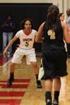 02/34/11 - LaTesa McLaughlin prepares to defend the basket in a game against Bethel University. The Lady Bulldogs won the game 81-62.