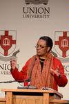 Renita J. Weems, vice president of academic affairs at American Baptist College, speaks as the keynote speaker at the Fourth Annual Black History Month Program. - Photo by Deanna Santangelo
