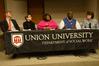 The Center for Just and Caring Communities hosts a panel discussion following a viewing of the film <em>Me Facing Life: Cyntoia's Story</em>. West Tennessee juvenile justice professionals discuss their impressions of the film and how the issues raised by the film should be addressed. - Photo by Victoria Stargel