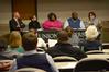 The Center for Just and Caring Communities hosts a panel discussion following a viewing of the film <em>Me Facing Life: Cyntoia's Story</em>. West Tennessee juvenile justice professionals discuss their impressions of the film and how the issues raised by the film should be addressed. - Photo by Victoria Stargel