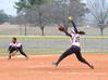 02/48/11 - Brooke Thomas, sophomore athletic training major, pitches the first game of a double header against Christian Brothers University. The Lady Bulldogs won both games. 