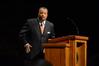 Fred Luter, Jr., senior pastor at Franklin Avenue Baptist Church in New Orleans, Louisiana, speaks to students during chapel. - Photo by Beth Spain