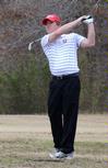 Matt Kelley practices his swing at the Jackson National Golf Course. - Photo by Beth Spain