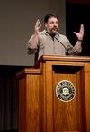 James Emery White, senior pastor at Mecklenburg Community Church, speaks in chapel. - Photo by Deanna Santangelo