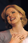 Emily Brown as Sandy Gold in <i>You Have To Serve Somebody</i>. - Photo by Jim Veneman