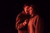 Leontes, played by Peter Riggs, yells at Camilla, played by Jill Barron, in the theater production of "The Winter's Tale," in the W.D. Powell Theatre.  - Photo by Deanna Santangelo