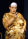 Lindsey Young as Abilene Hipps in <i>You Have To Serve Somebody</i>. - Photo by Jim Veneman