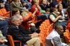 Fans, including the the president and first lady of the university, David and Lanese Dockery, enjoy the first game of the NAIA National Championship. - Photo by Abigail Harris