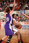 03/78/11 - Lavanda Ross gets around her Westminster College opponent in the quarterfinals of the NAIA National Championship.