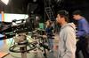 Jackson 24/7 camera crew check their positioning before airing their 500th broadcast. The show aired after the tornado hit Union's campus in 2008. - Photo by Beth Spain