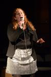 Keaghlan Sheridan, junior theater and speech major, performs a soulful tune during Union's Broadway Caberet held in the theater.  - Photo by Abigail Harris