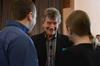 Nigel Goodwin, founder of Genesis Arts Trust, interacts with Union family after speaking in chapel. - Photo by Victoria Stargel