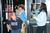 Katie Thomas, senior business administration major, bursts through the doors of the Bowld Student Commons as they finally open for Eggstravaganza.  - Photo by Abigail Harris
