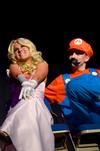 The men of Lambda Chi Alpha perform a spin off of <em>Super Mario Bros.</em> at the 14th annual Variety Show. - Photo by Ebbie Davis