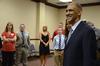 Tony Dungy, Super Bowl winning coach, answers questions about his faith and career at a meet and greet during the Roy L. White Golf and Gala.  - Photo by Abigail Harris