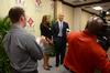 Tony Dungy, Super Bowl winning coach, and his wife Lauren Dungy, answer questions from the Jackson community.  - Photo by Abigail Harris