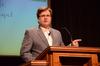 Gene Fant, dean of the college of arts and sciences, speaks in chapel. - Photo by Ebbie Davis