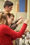 Students work on a chemistry lab experiment.  - Photo by Kristi McMurry