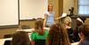 Joelle Williams, wife of Roman Williams, discusses food and health at Food For Thought. - Photo by Deanna Santangelo