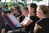 Musicians perform during during spring graduation. - Photo by Jacob Moore