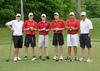 Union men's golf team on the first tee at the 2011 NAIA National Tournament at the TPC Deere Run. - Photo by Steven Aldridge