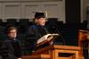 Carla D. Sanderson, provost and executive vice president, reads from Isaiah 55 during Union's summer graduation ceremony. - Photo by Morris Abernathy