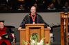 David S. Dockery, president of the university, presents a charge to the graduates at Union's summer graduation ceremony. - Photo by Morris Abernathy