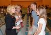 Kimberly Thornbury, dean of students, talks with Katherine Magnuson, Haaken Magnuson, freshman biology major, and Autumn Hitt, freshman piano performance major, after a time of worship for new students and their families. - Photo by Jacob Moore