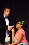 Andy Seaton, senior Christian studies major, and Mandisa Wofford, senior economics major, perform a skit at the annual Focus Show.  - Photo by Zac Calvert