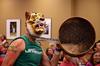 Ben Wright, sophomore dms major, dresses up for a Lifegroup leader flashmob in the Brewer Dining Hall.  - Photo by Zac Calvert