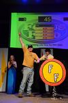 Johnathan Doumar, freshman engineering major, plays in the annual SAC Game Show.  - Photo by Zac Calvert
