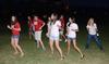 Students practice a country line-dance on the Great Lawn during the Howdy Party. - Photo by Jacob Moore