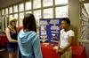 The incoming freshman class mingle at the Student Activity Fair held in the Penick Academic Center, allowing the new students to get involved with campus life.  - Photo by Ebbie Davis