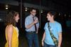 Art majors Katherine Crutcher, Rob Alvey, and Kristen Marks chat outside before Movie on the Lawn, hosted by SAC. - Photo by Ebbie Davis