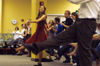 11/3/03 - Miss Union Laura Lee Moore, senior, leads the way at an educational class on swing dancing during Swing Nite.