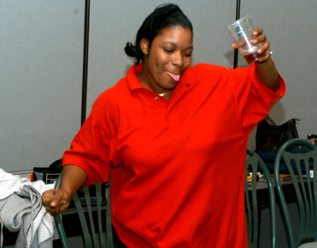Even Aramark employees got in on the action during the educational class on swing dancing during Swing Nite.