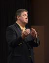 Steve Gaines, pastor of Bellevue Baptist Church in Cordova, Tenn., speaks during chapel about the role of prayer in strengthening churches and developing a personal relationship with God. - Photo by Jacob Moore